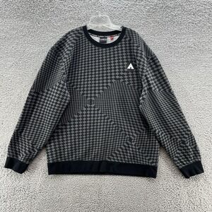 VTG Airwalk Sweatshirt Mens 3XL Black Gray Geo Checkered Grunge Skater Pullover